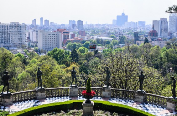 Chapultepec Castle overlooking the city